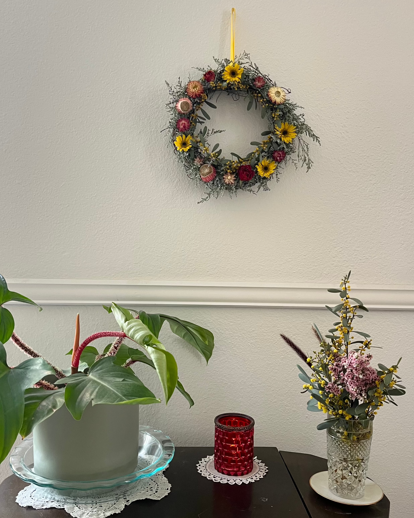 preserved floral wreath