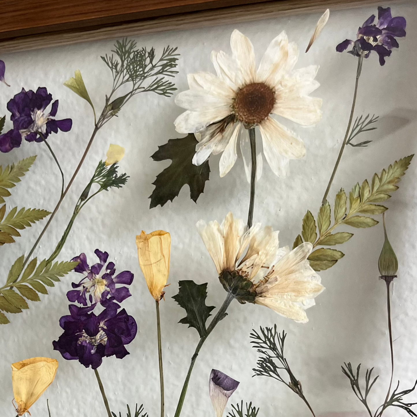 wildflower inspired pressed flower frame