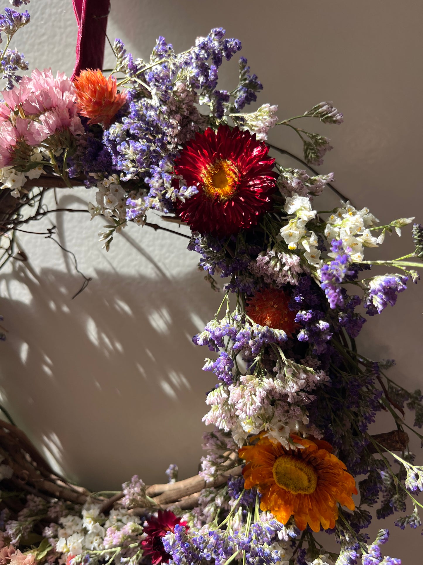 10 inch preserved floral wreath