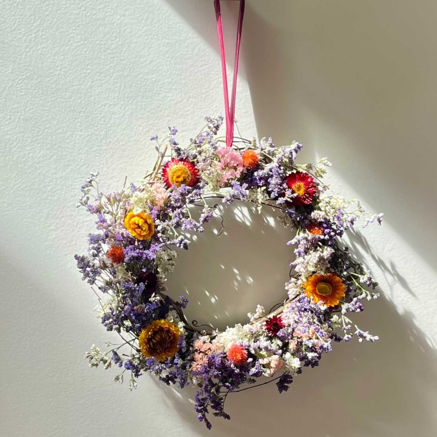 10 inch preserved floral wreath
