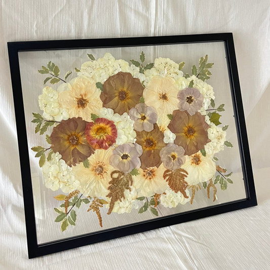 pressed wedding flowers