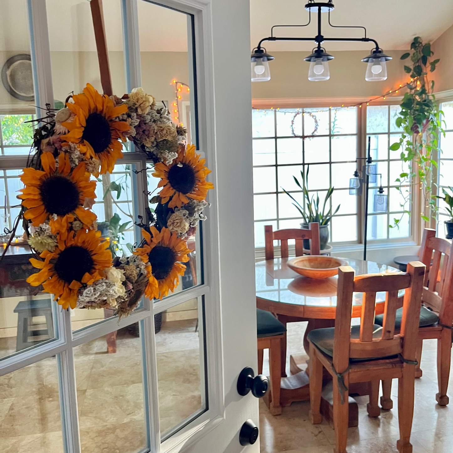 14 inch sunflower wreath