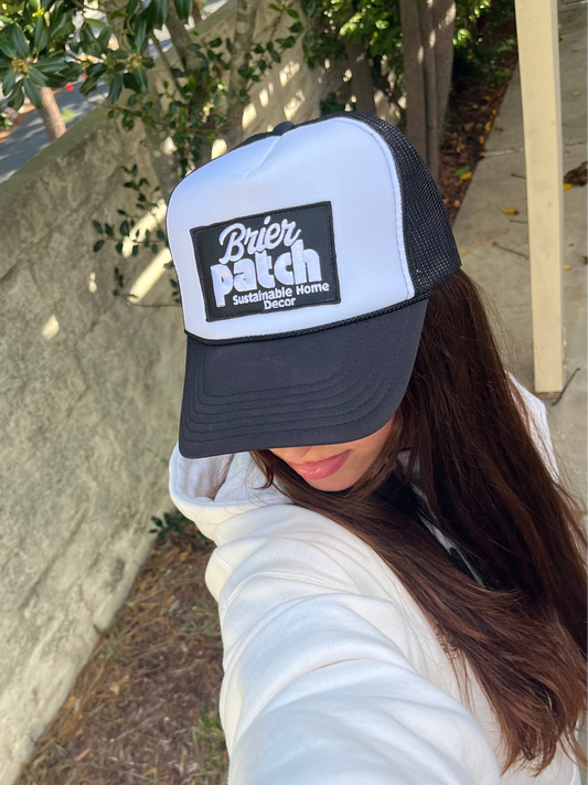 black + white trucker