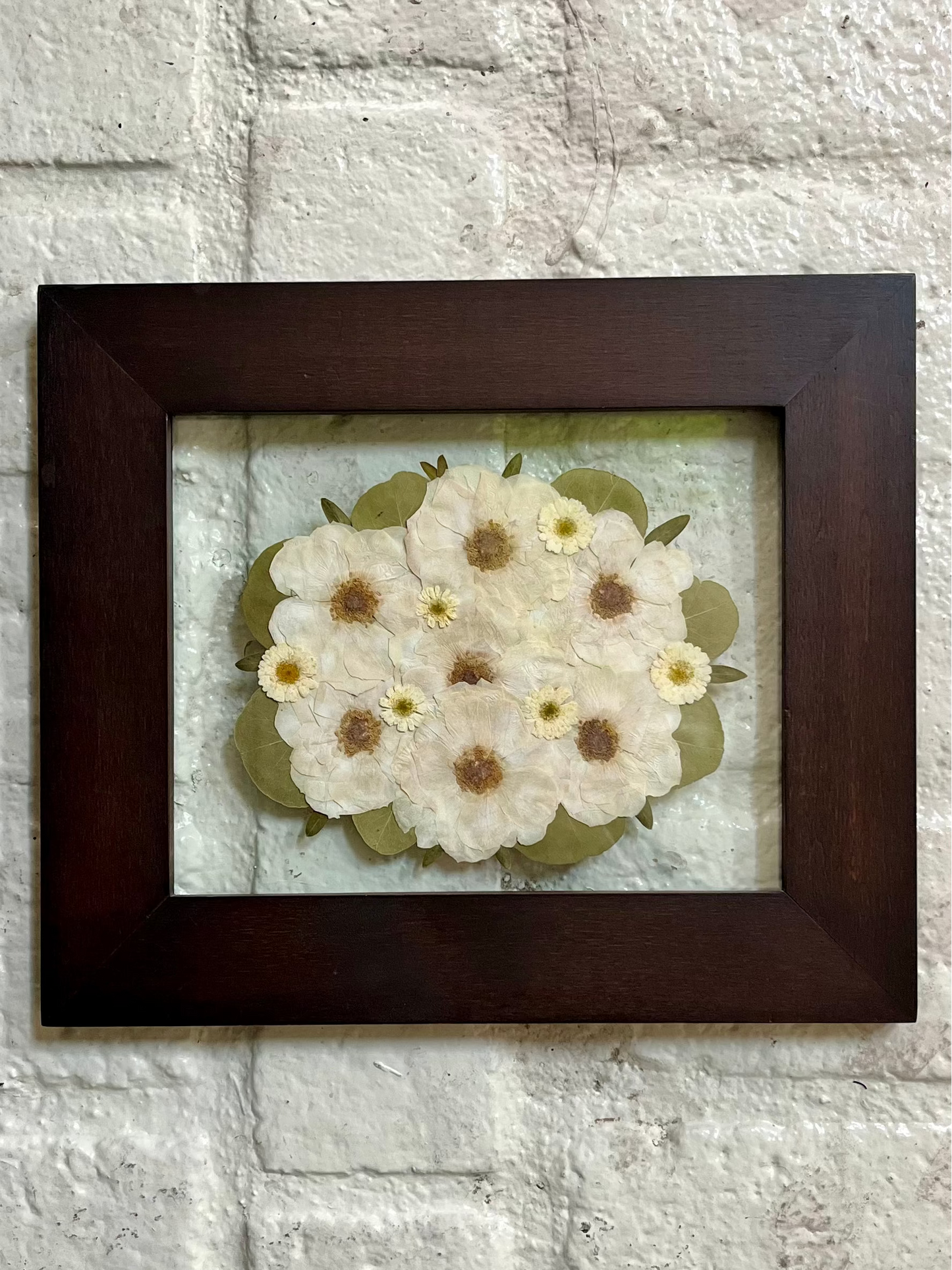 white rose floral art