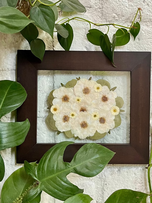 white rose floral art