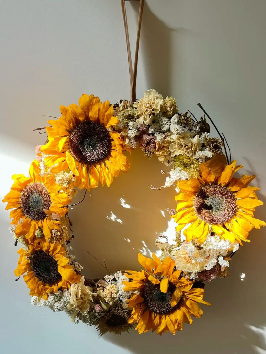 14 inch sunflower wreath