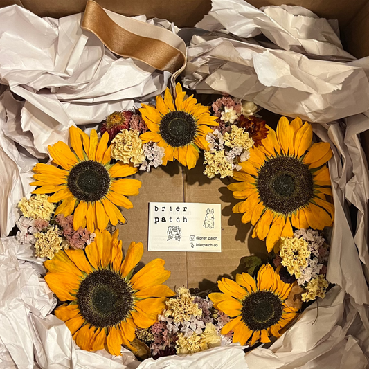 cozy fall sunflower wreath