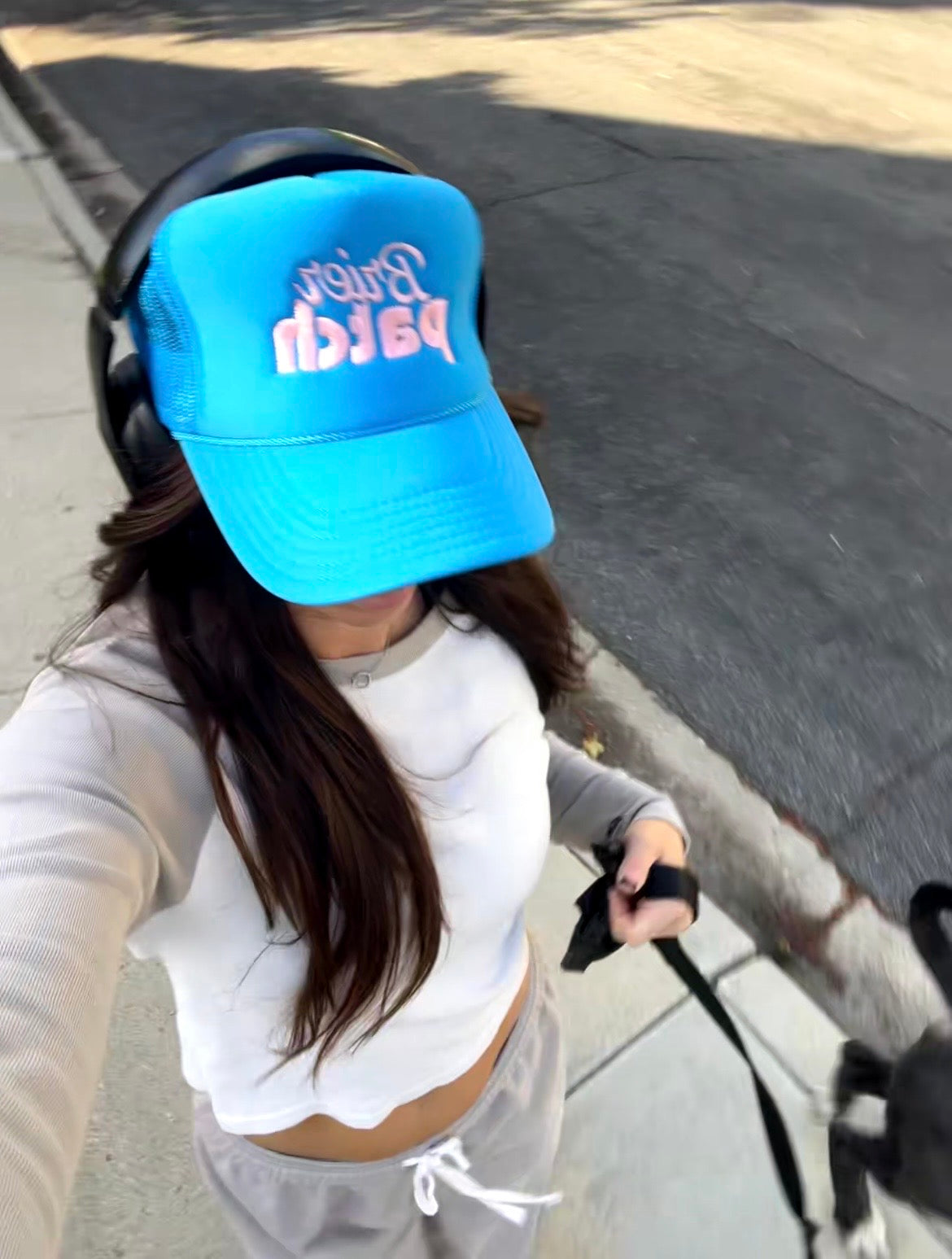 blue trucker