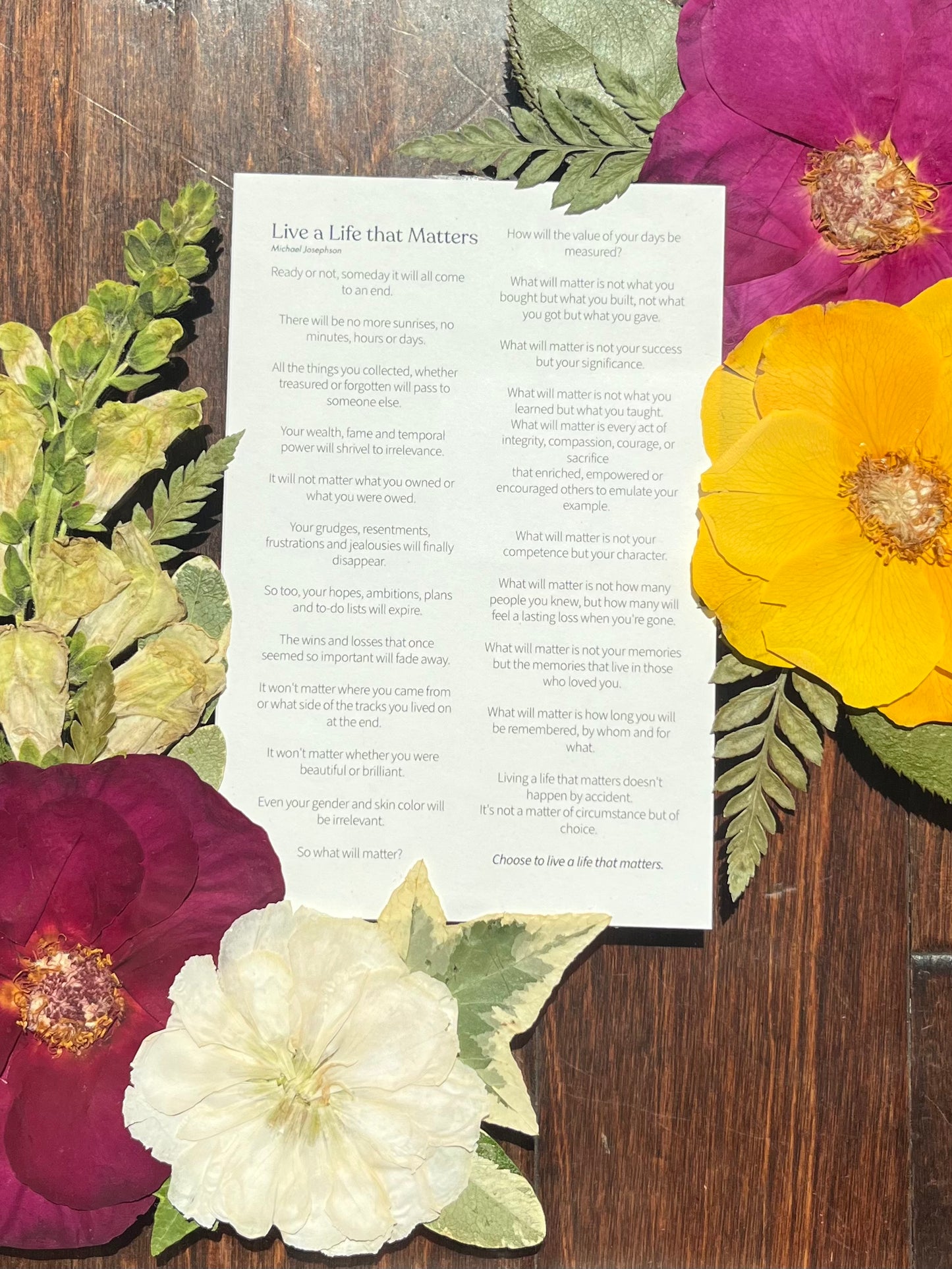 memorial flowers