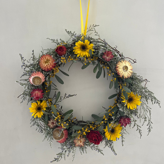 preserved floral wreath