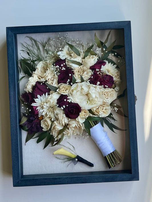 3-D preserved wedding bouquet